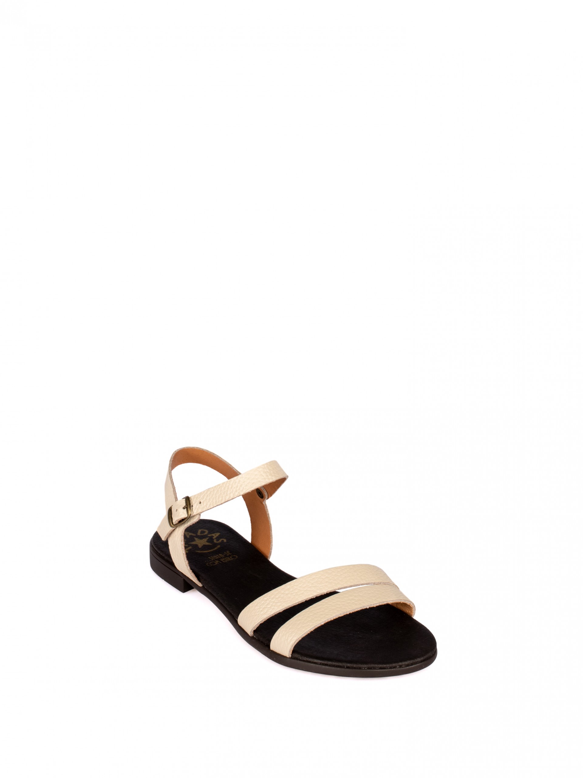 Sandália Rasa em Pele