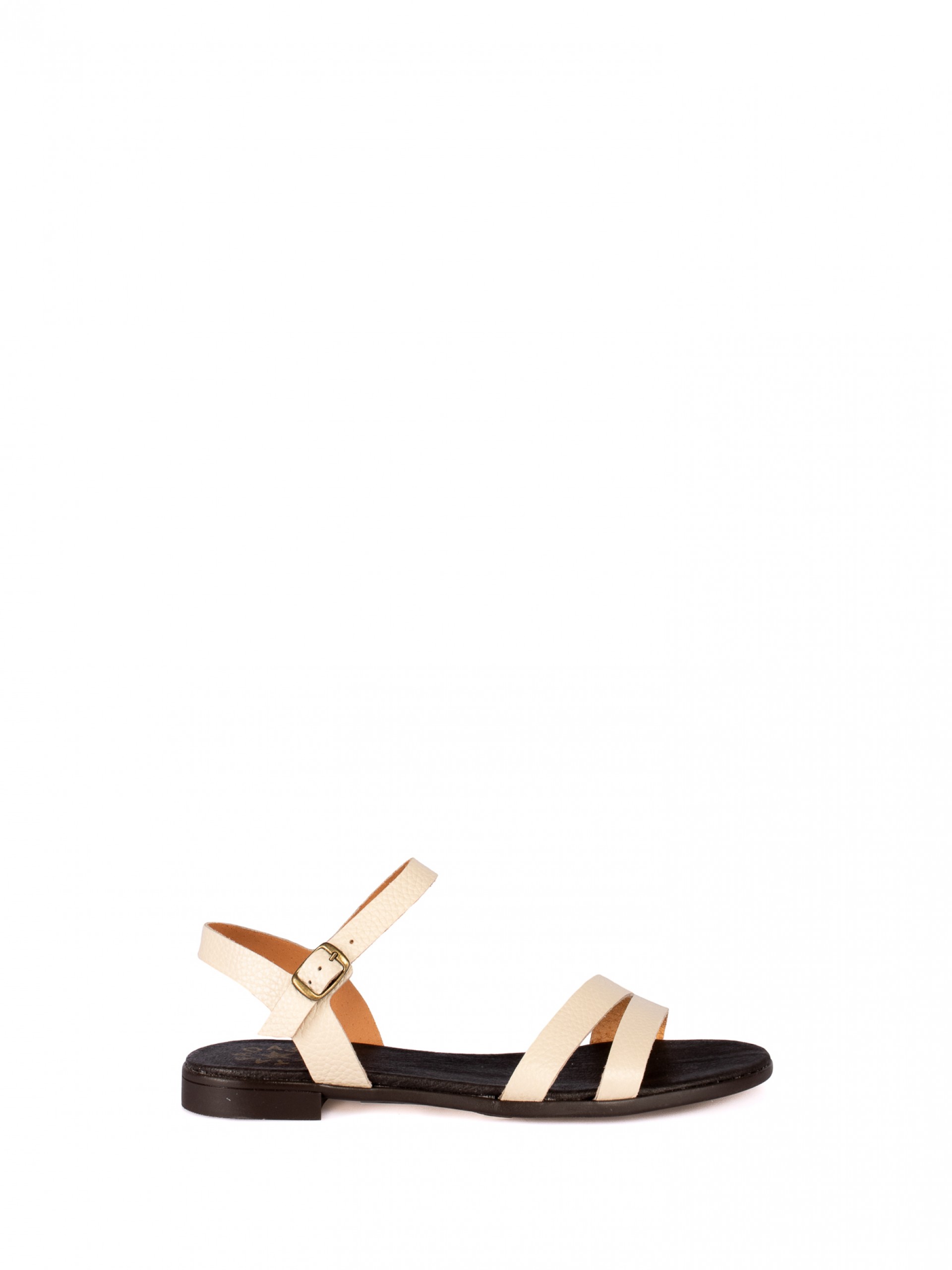 Sandália Rasa em Pele