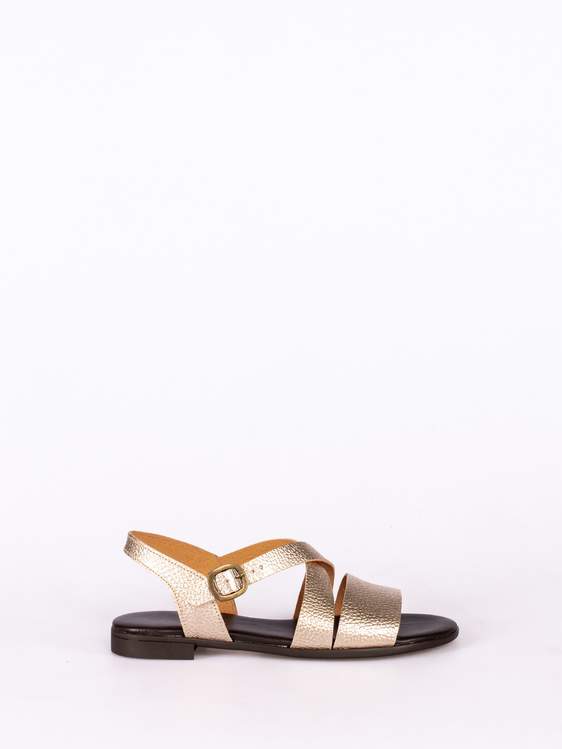 Sandália Rasa em Pele