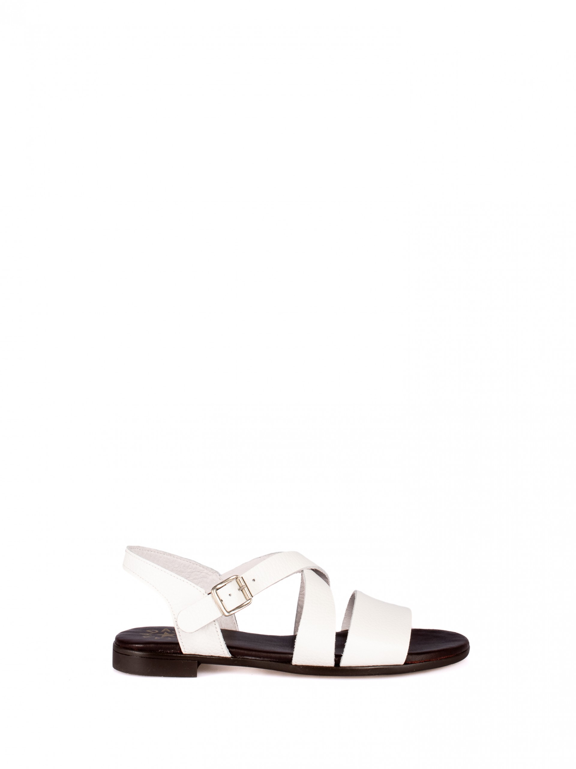 Sandália Rasa em Pele