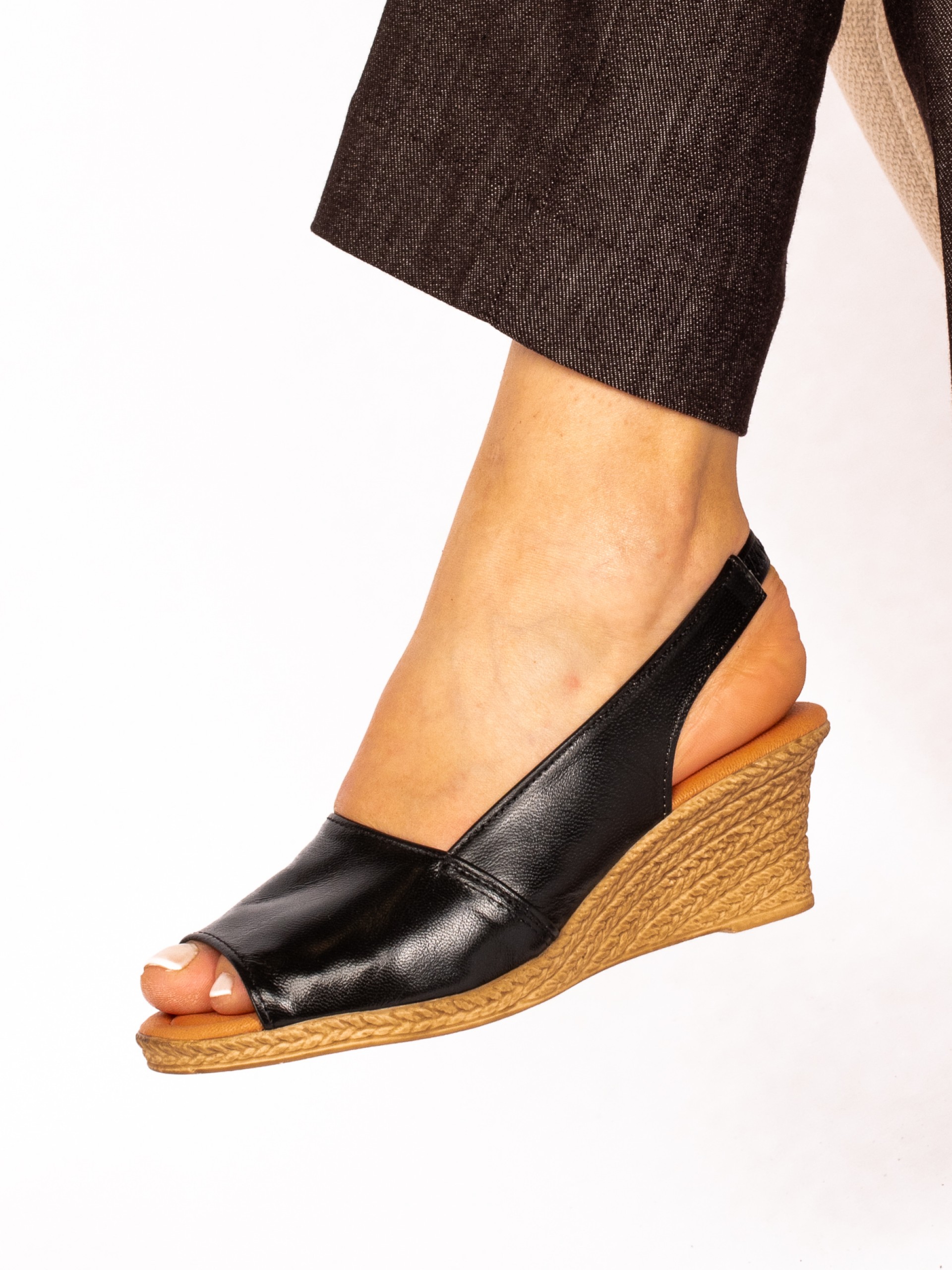 Leather Wedge Sandal