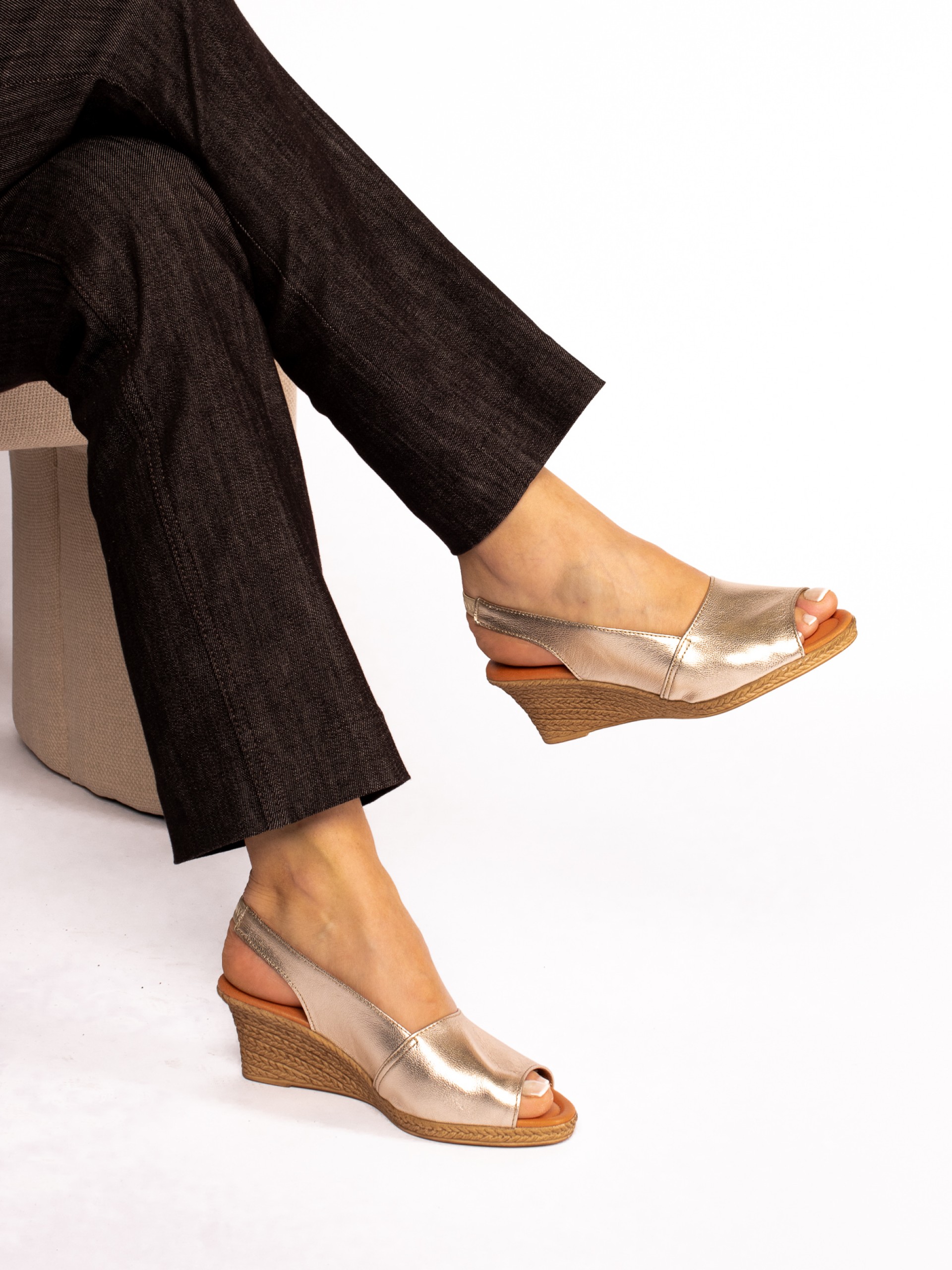 Leather Wedge Sandal