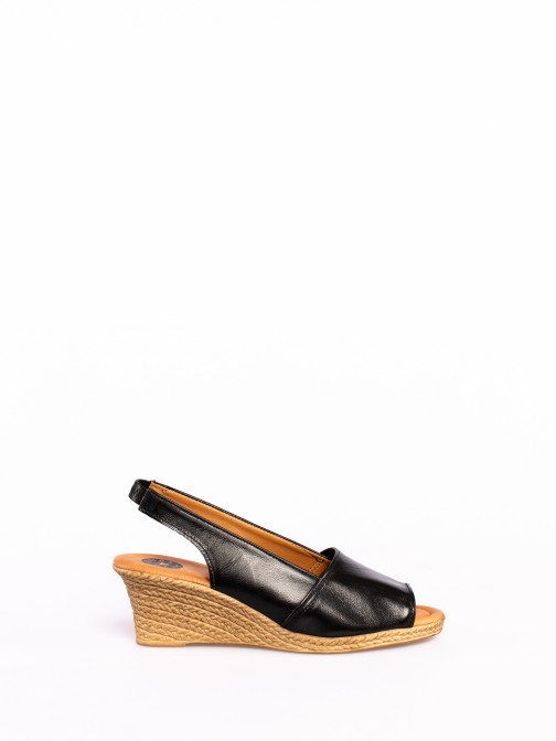 Leather Wedge Sandal