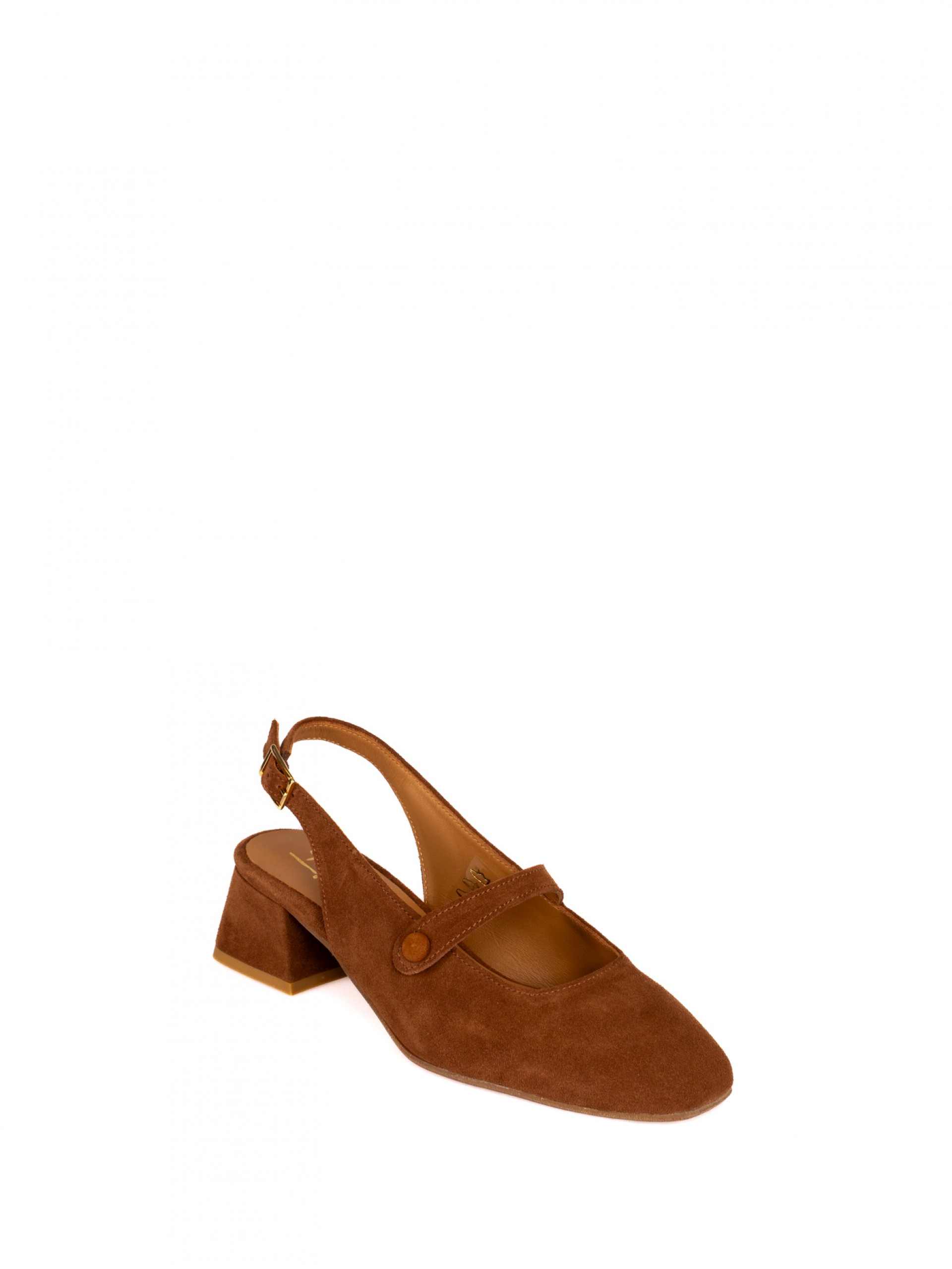 Suede Mid Heel Shoe
