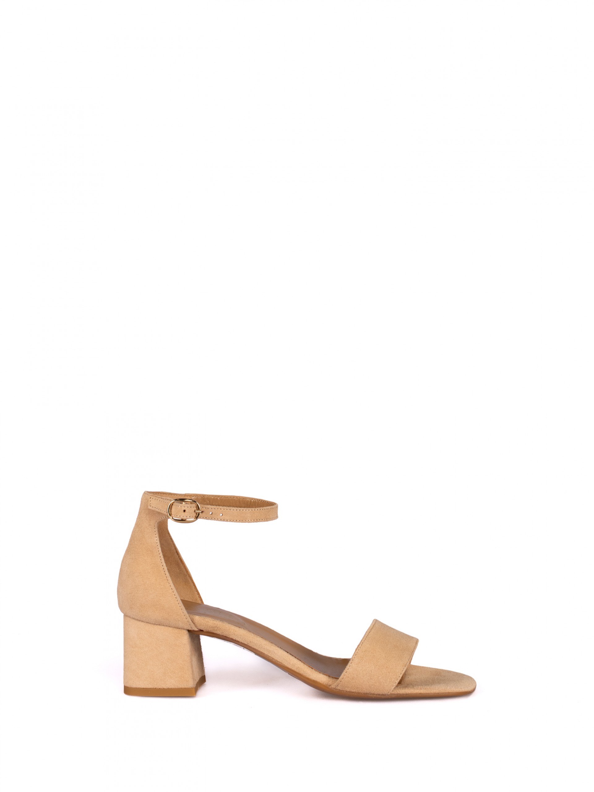 Suede Heel Sandal