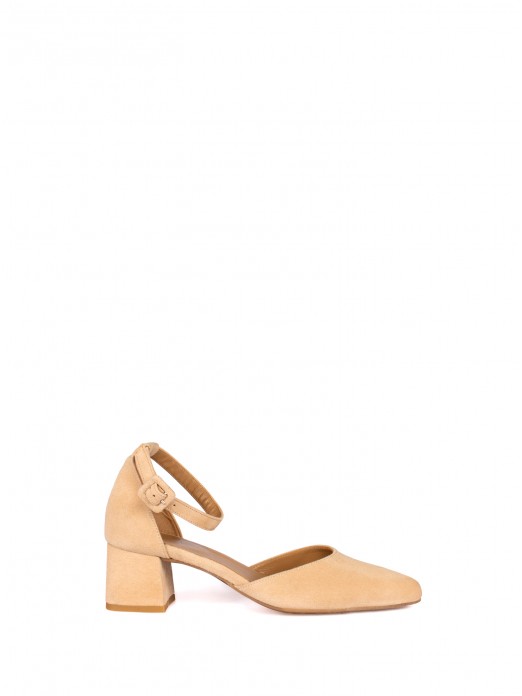 Suede Medium Heel Shoe
