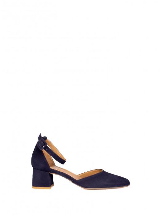 Suede Medium Heel Shoe