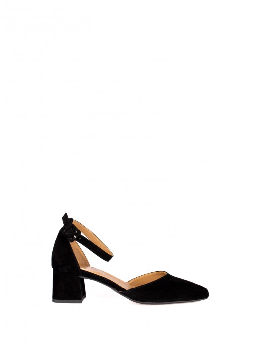 Suede Medium Heel Shoe