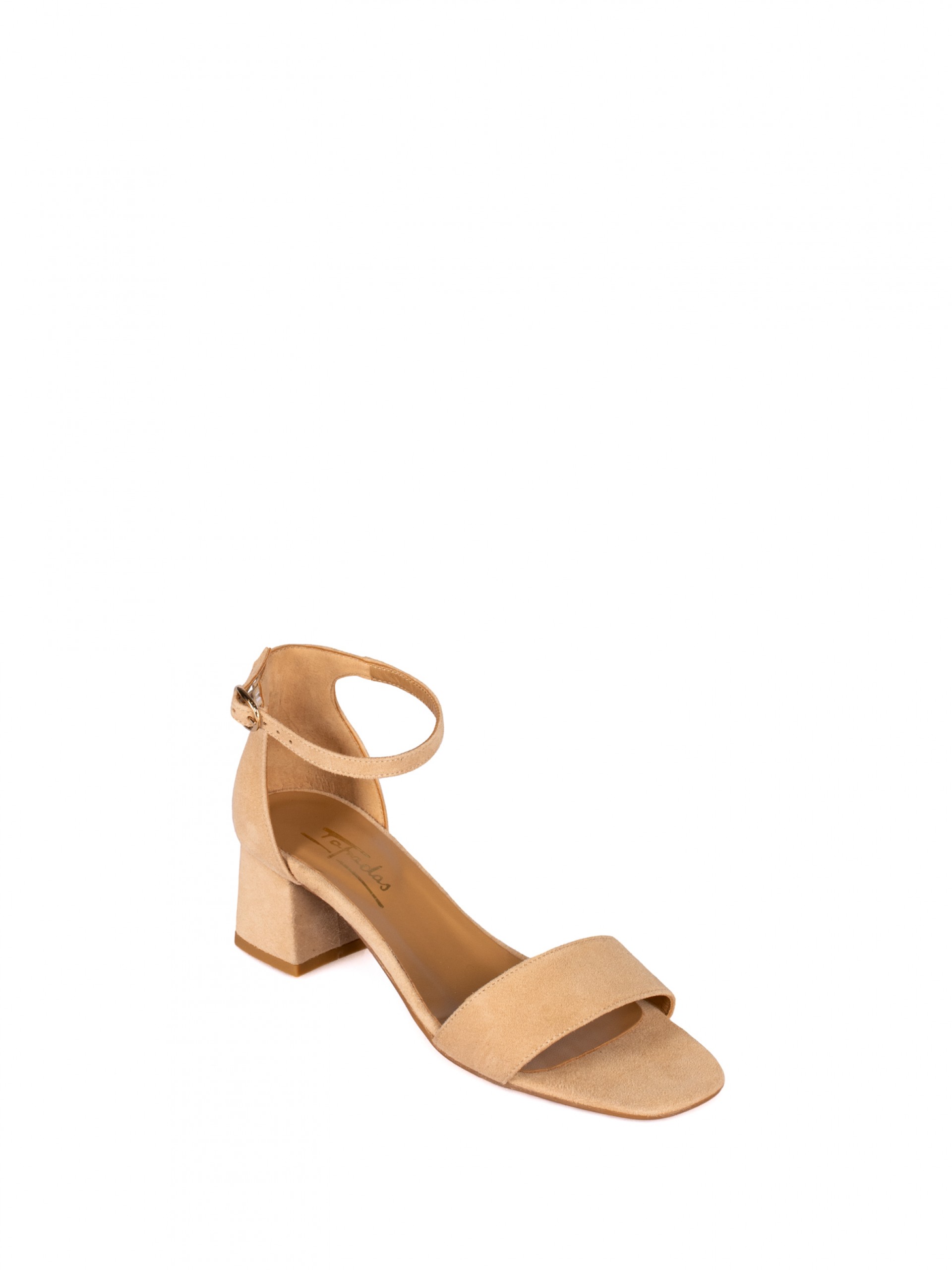 Suede Heel Sandal