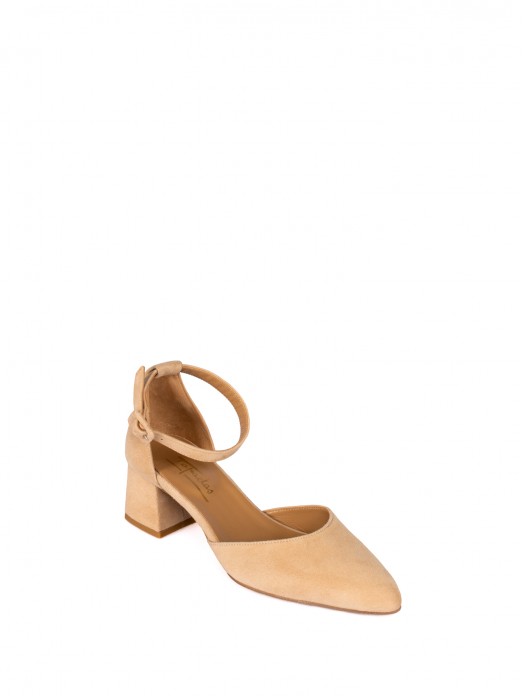Suede Medium Heel Shoe