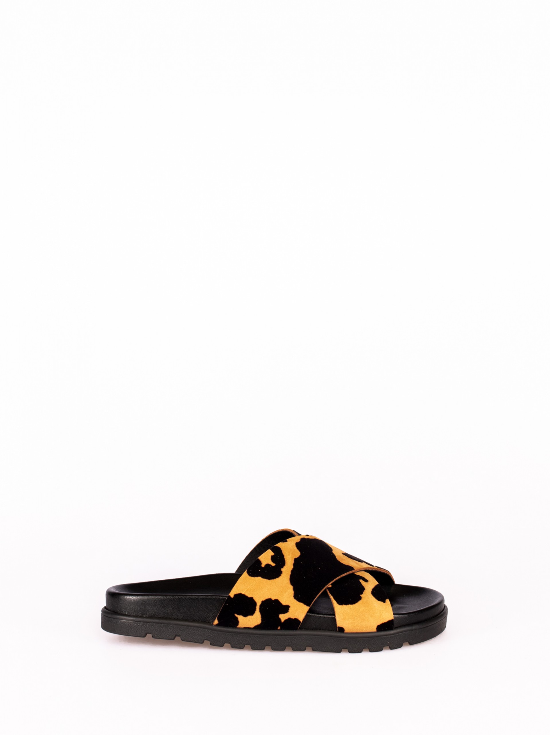 Organic Flip Flops with Animal Print Stripes