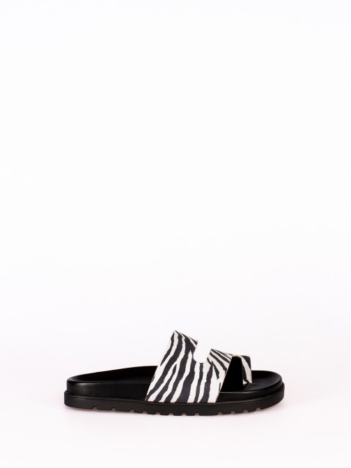 Animal Print Bio Leather Slipper