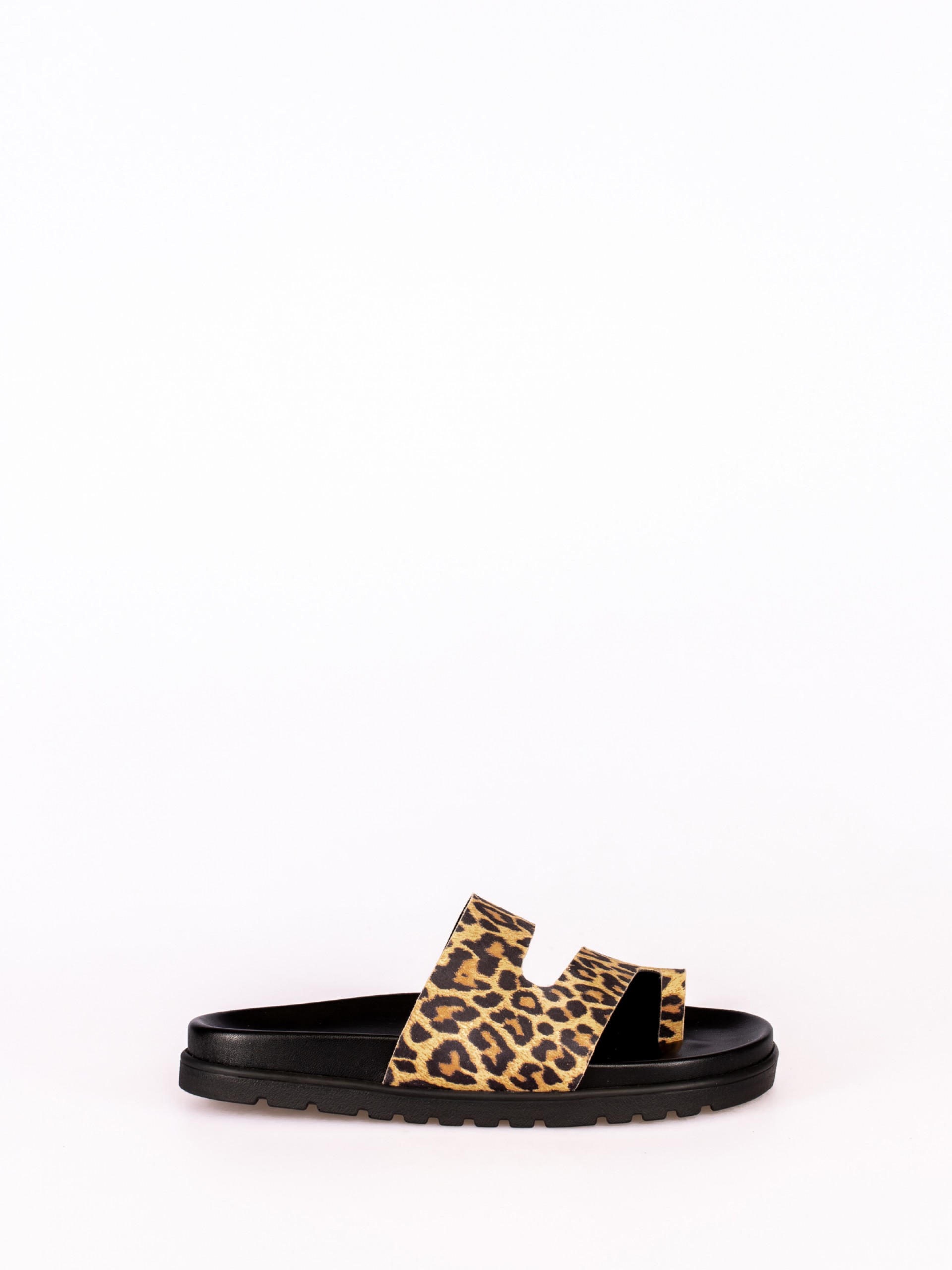 Chinelo Bio em Pele padrão Animal Print