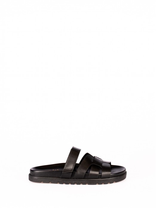 Chinelo Bio em Pele com Velcro
