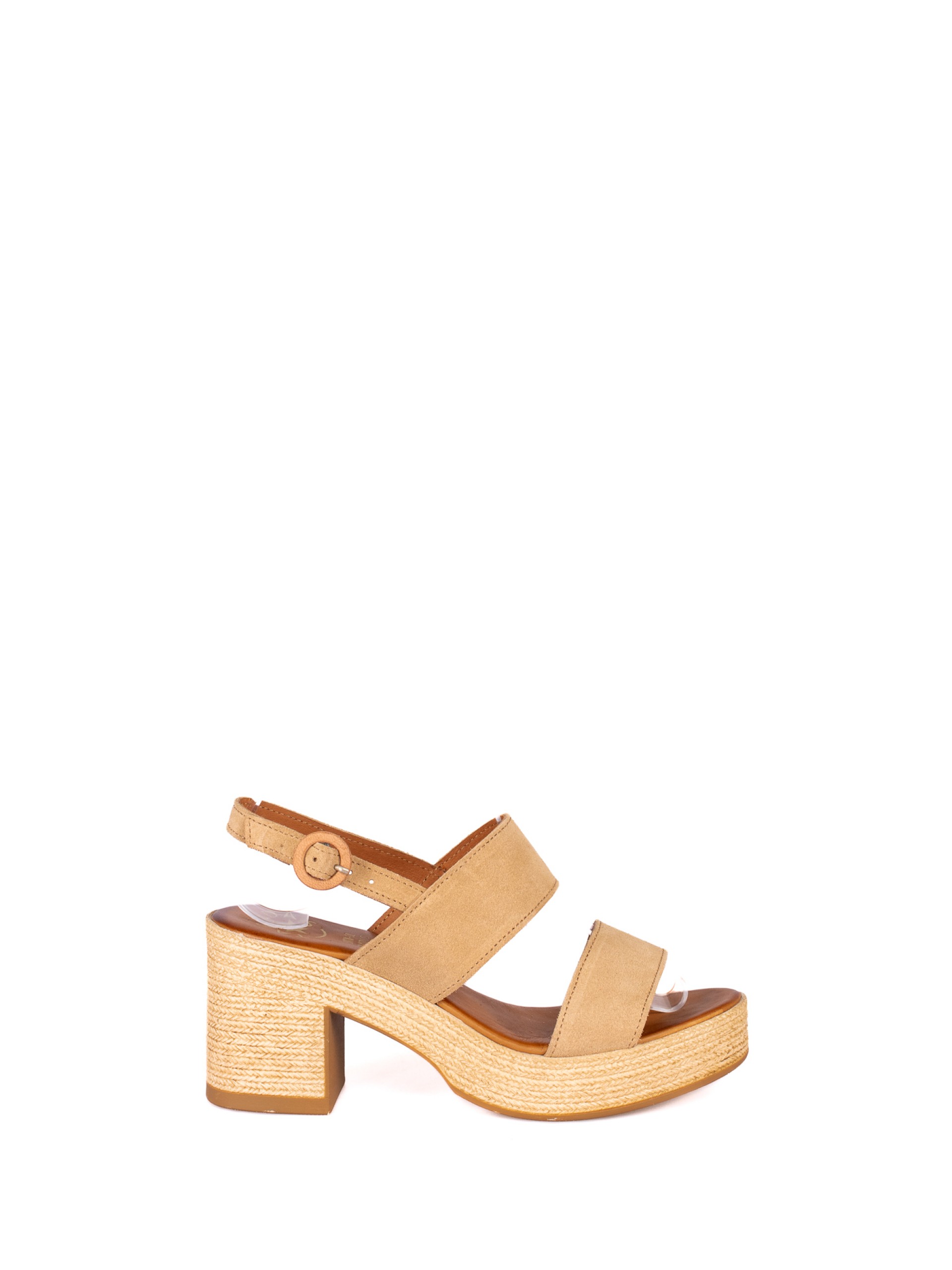Two-Strap Suede Sandal