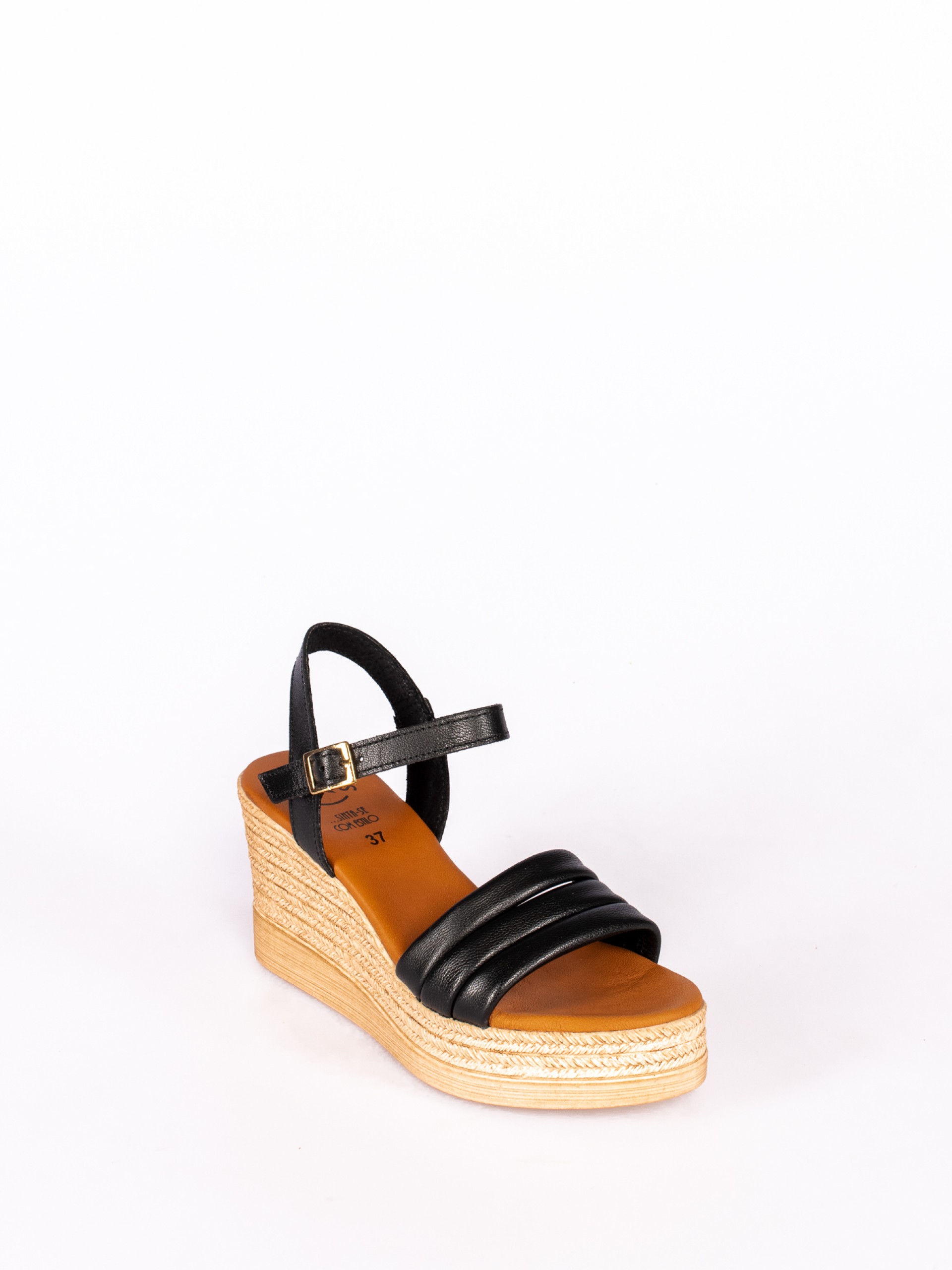 Sandália Cunha Alta Pele