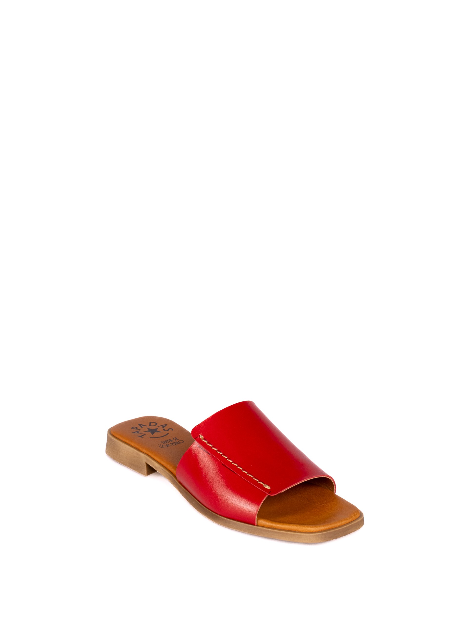 Chinela de Gáspea larga em Pele