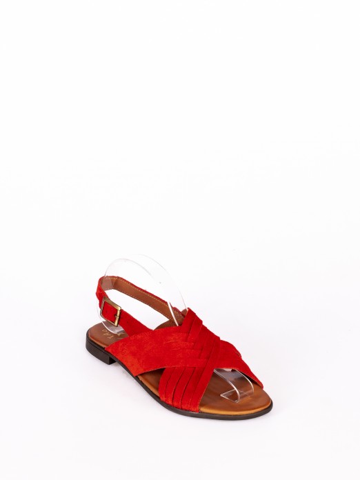 Suede Flat Sandal