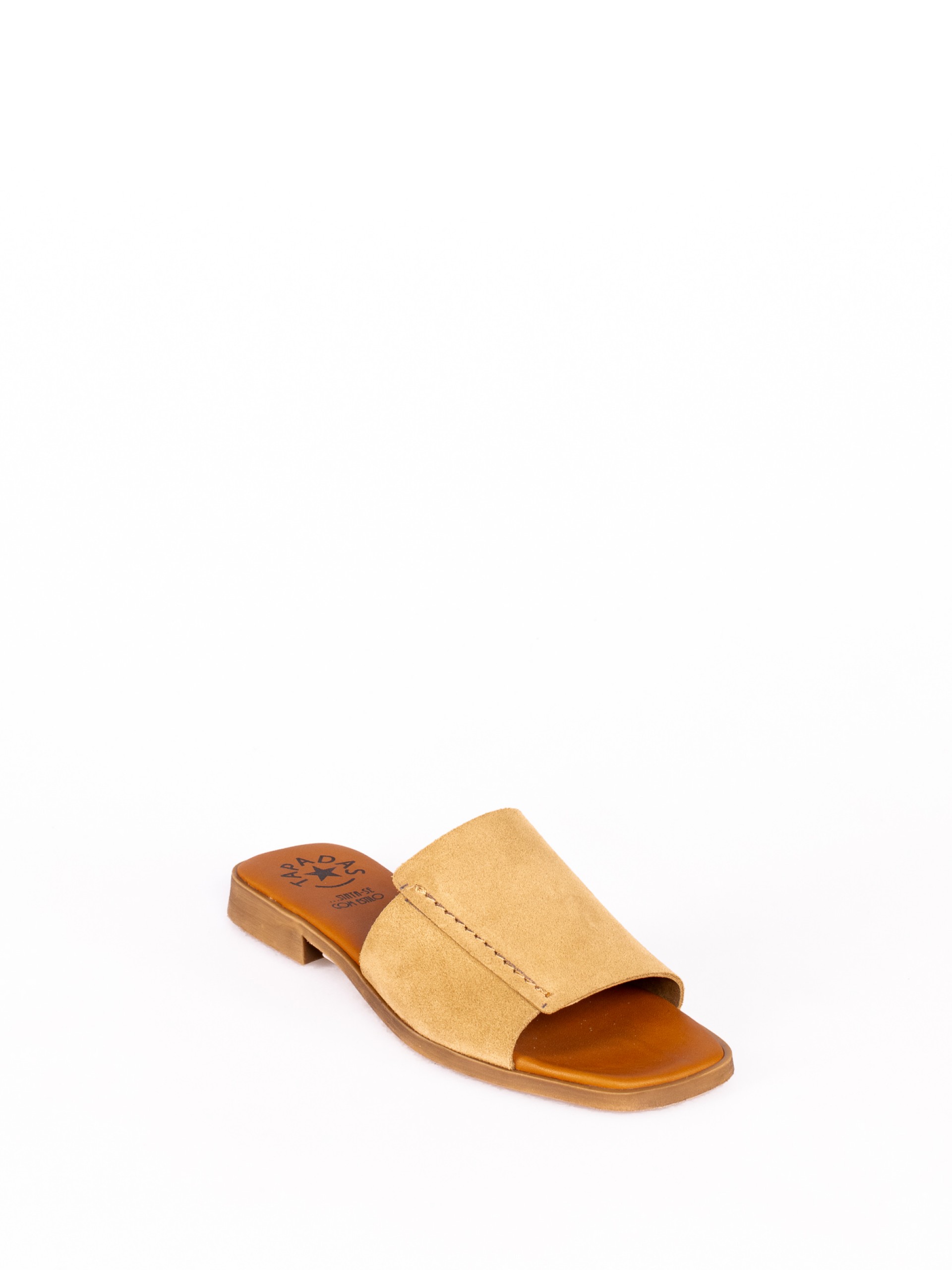 Chinela de Gáspea larga em Camurça