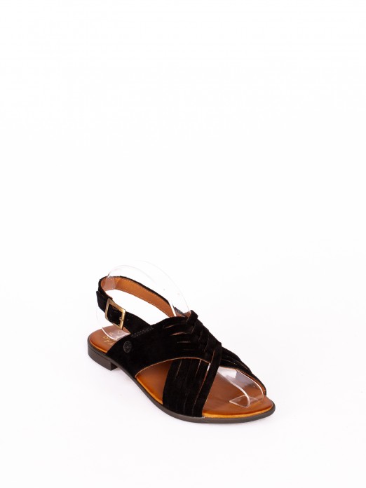 Suede Flat Sandal