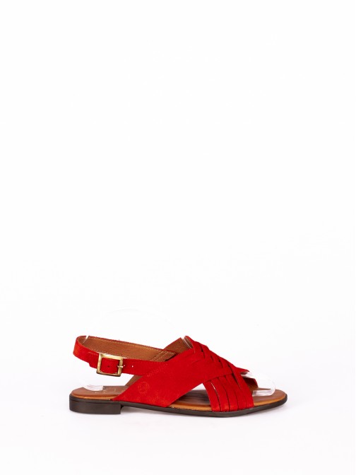 Suede Flat Sandal