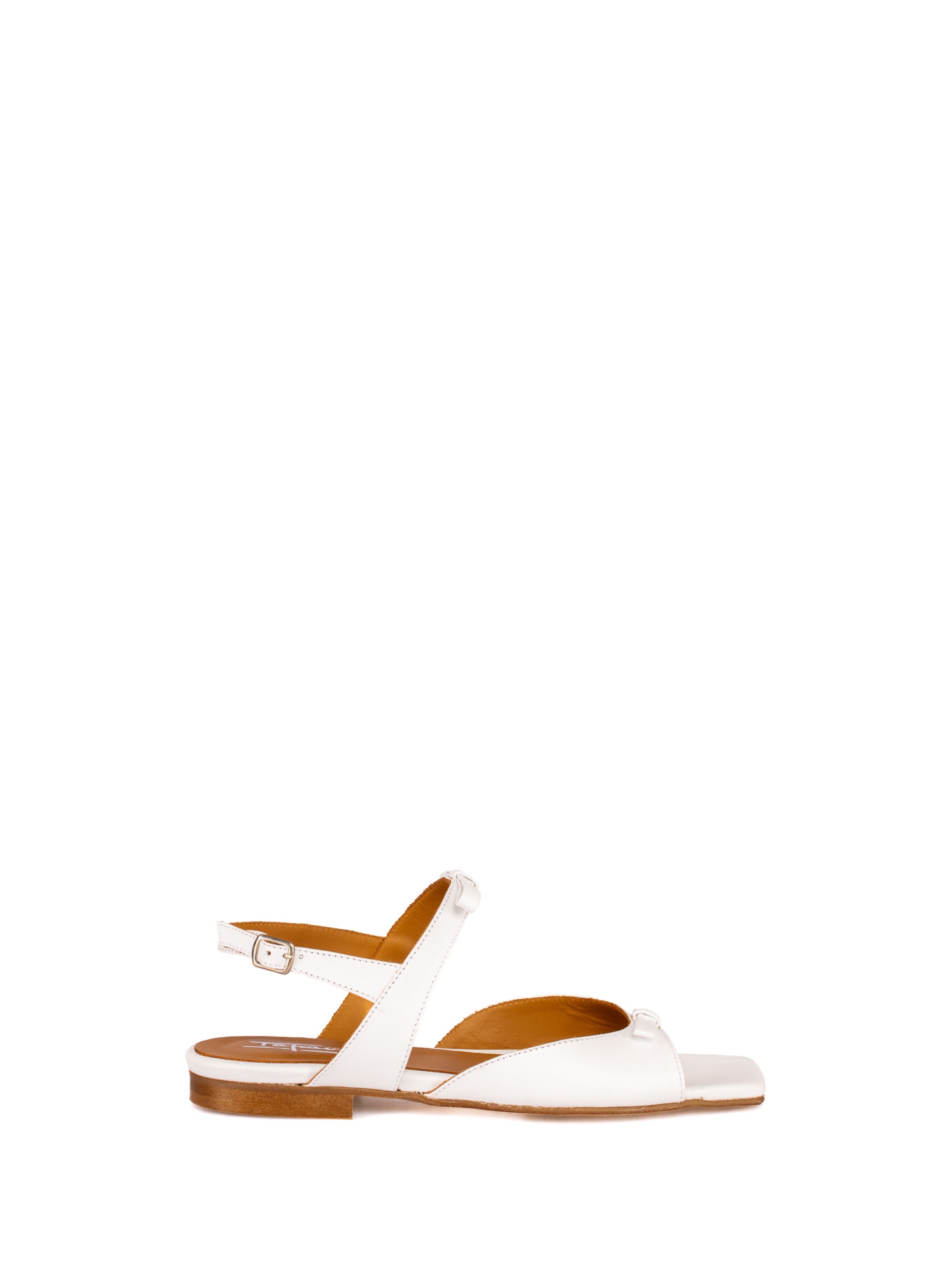 Sandal with leather bow detail