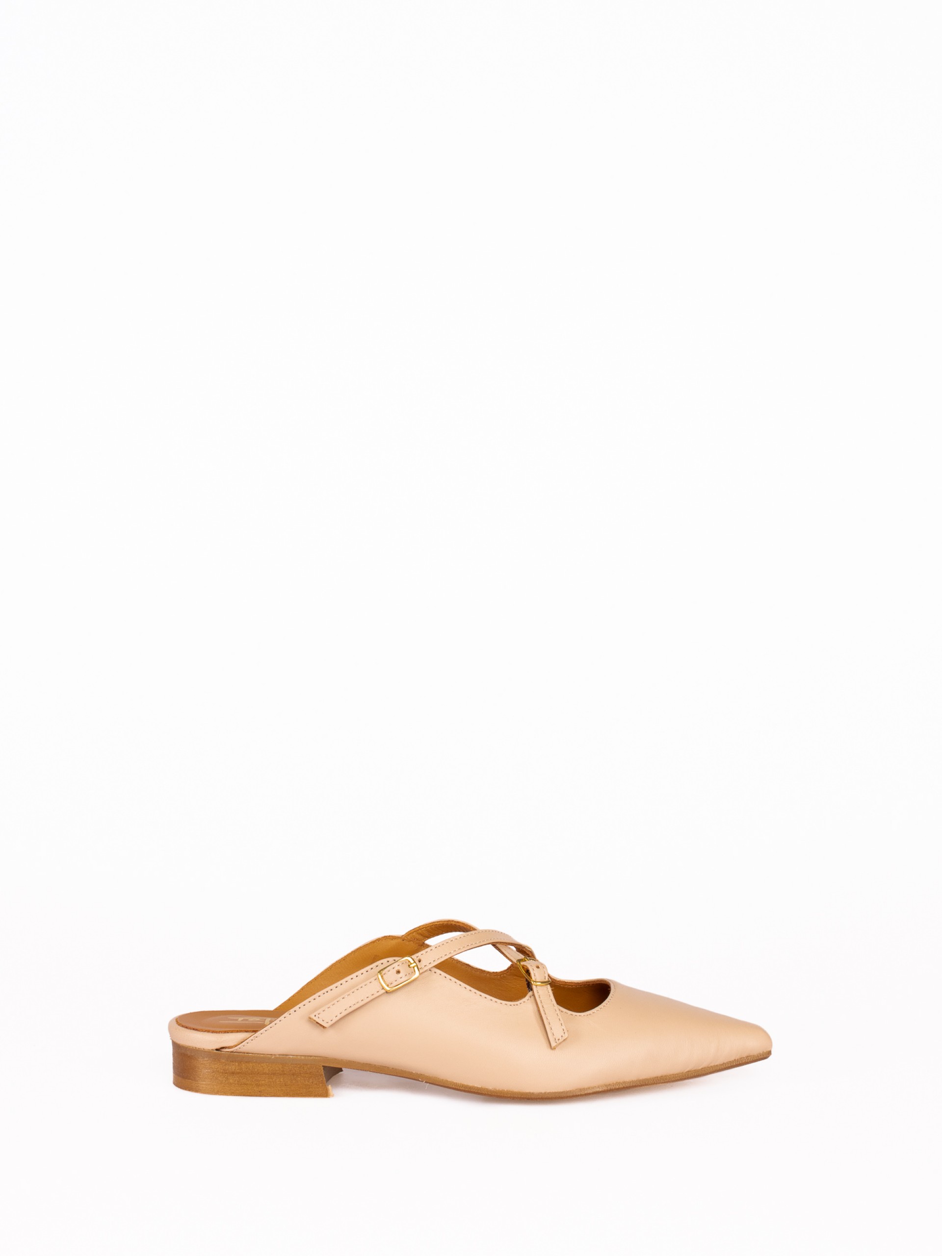 Leather Mule with Buckles