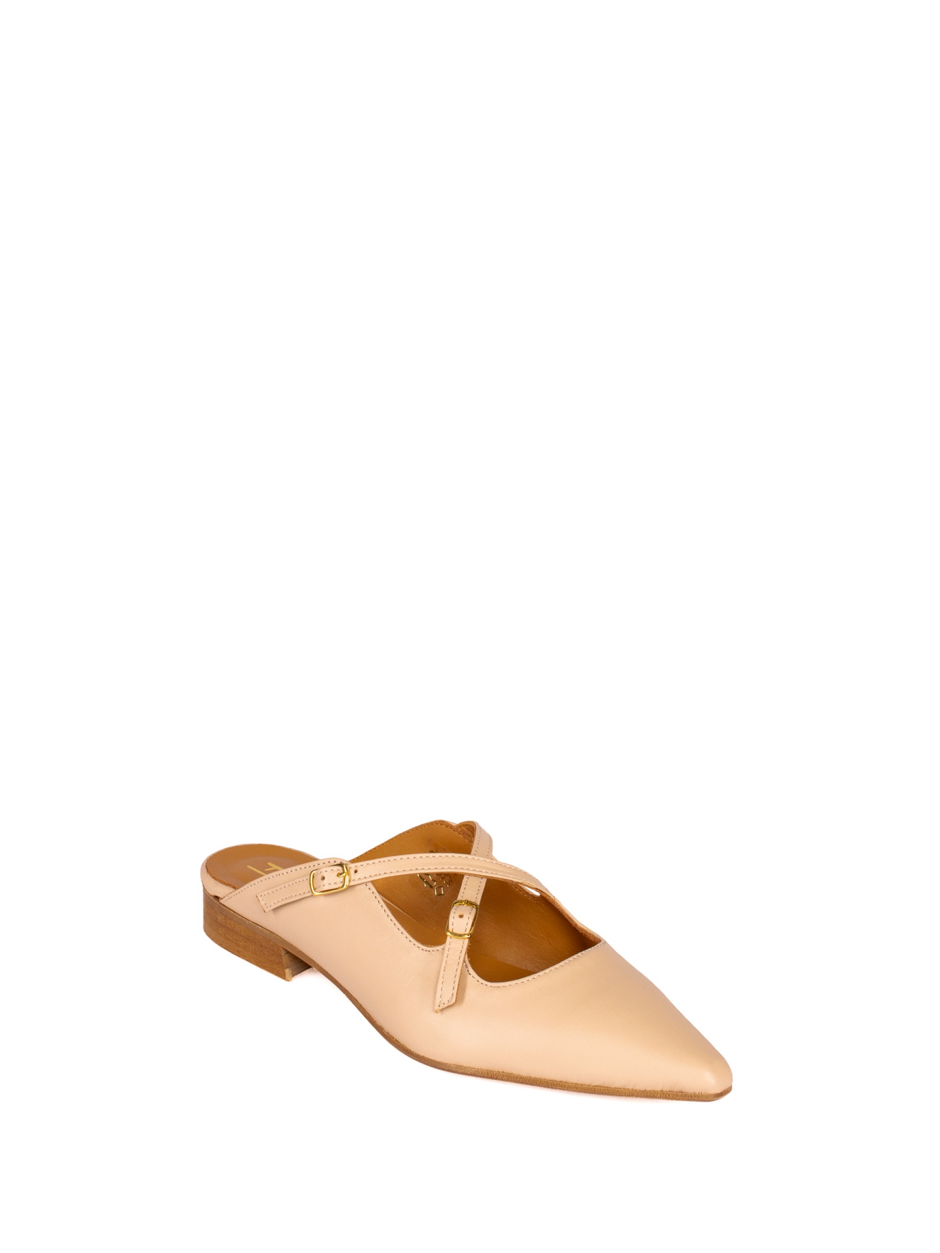 Leather Mule with Buckles