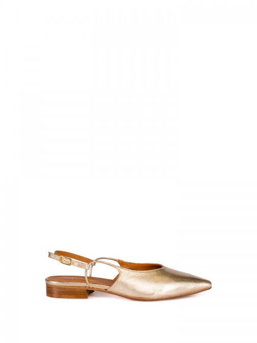 Laminated Leather Mule