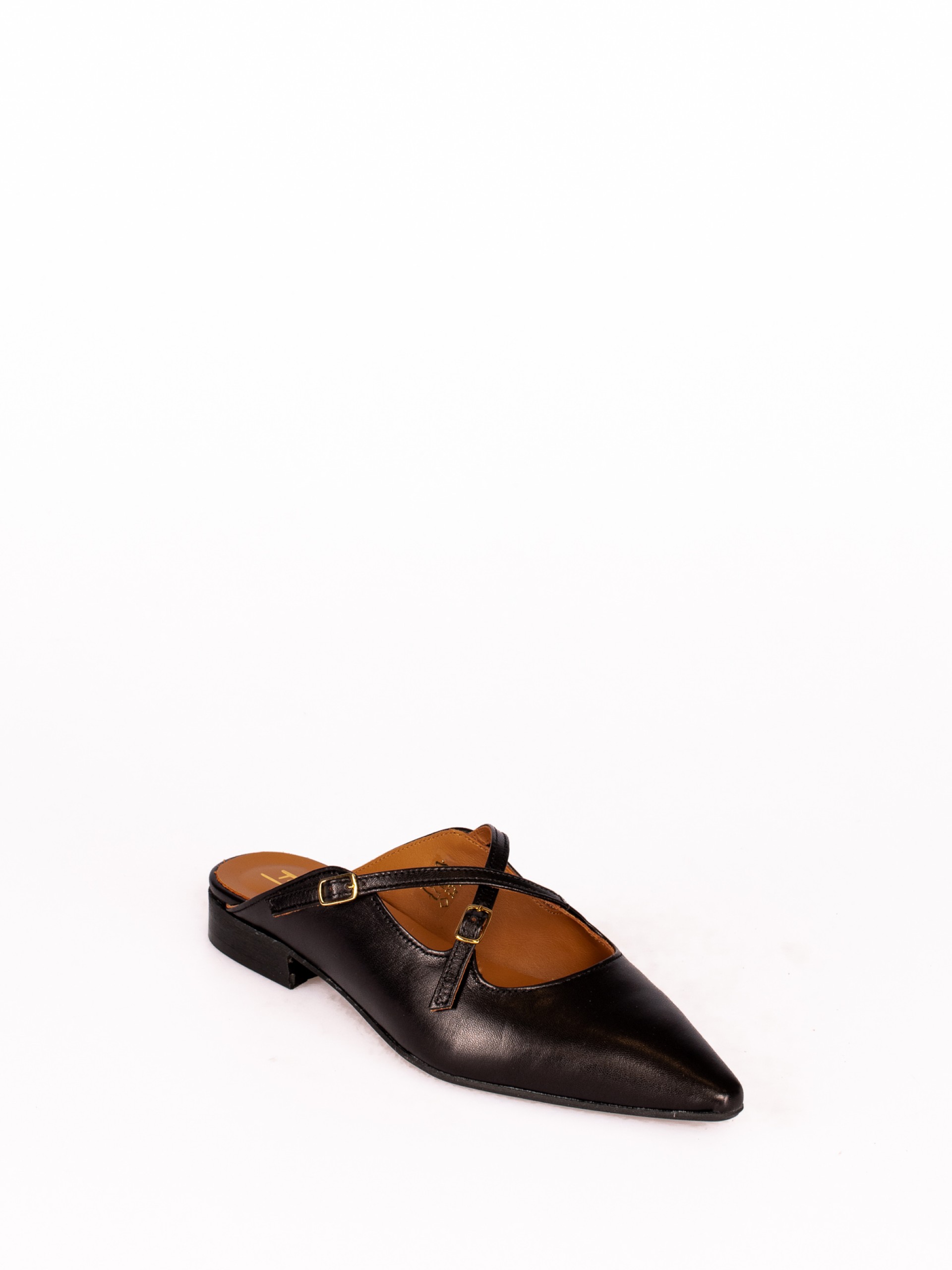 Leather Mule with Buckles