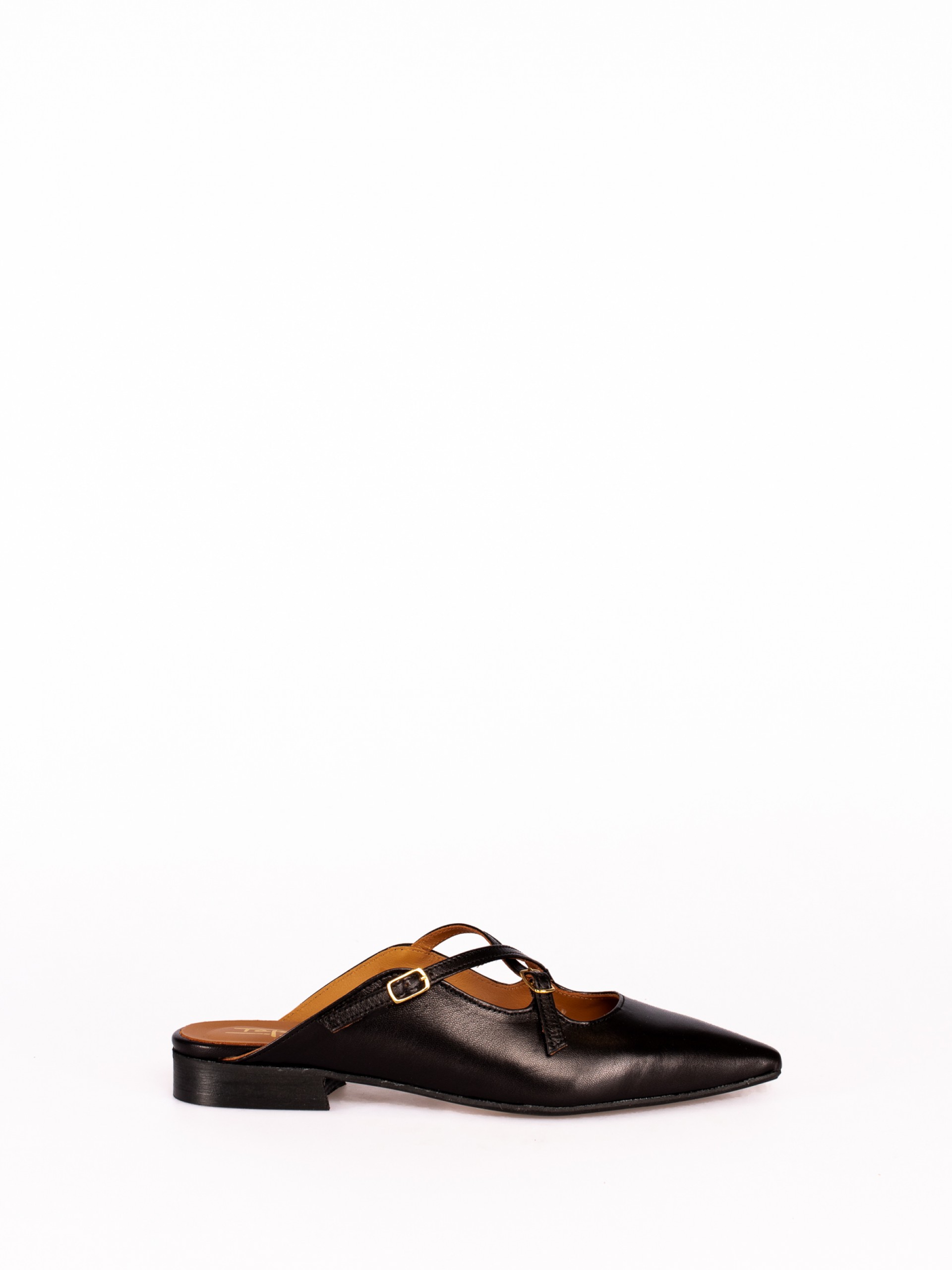 Leather Mule with Buckles