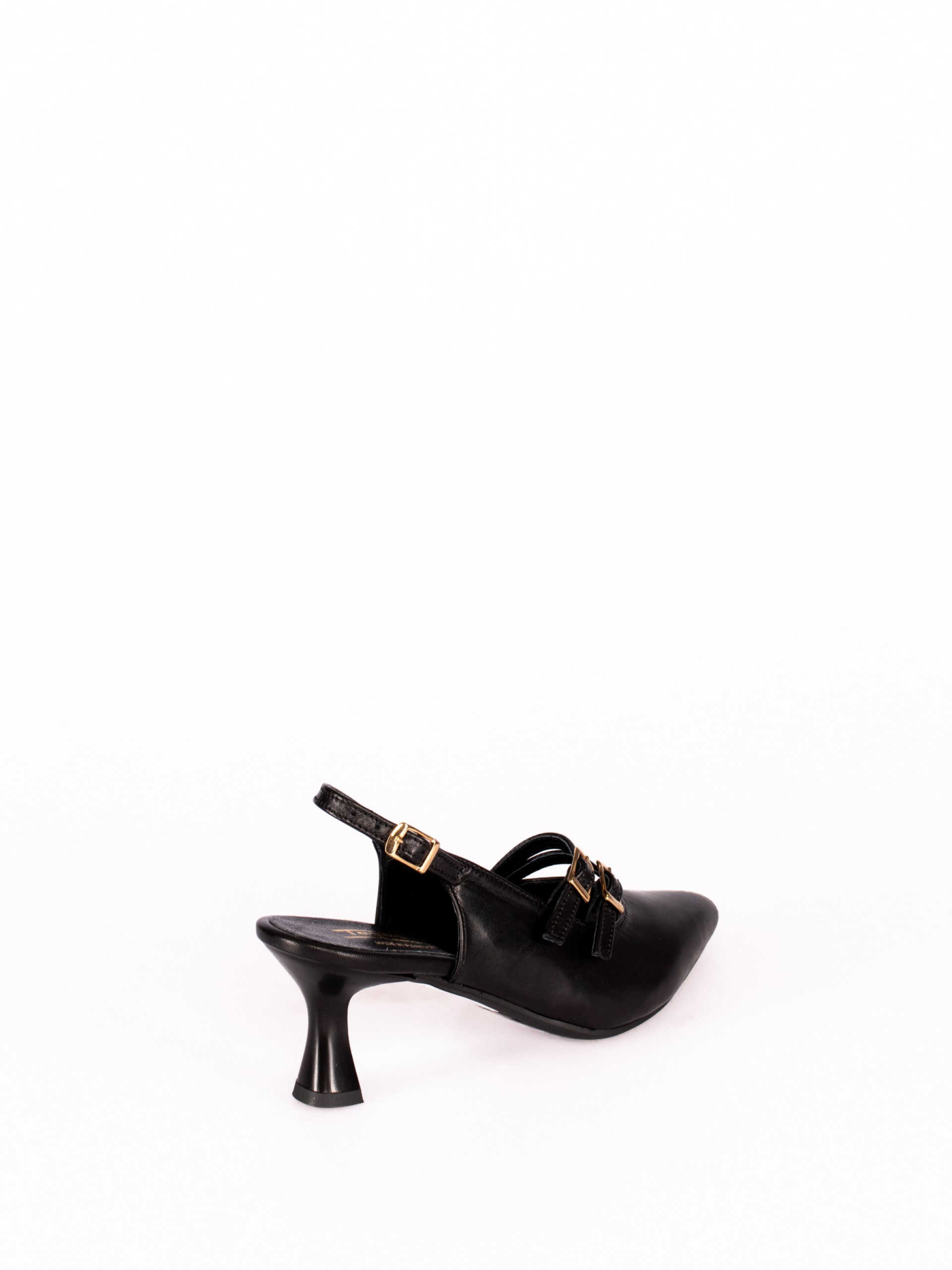 Mule with Leather Heel