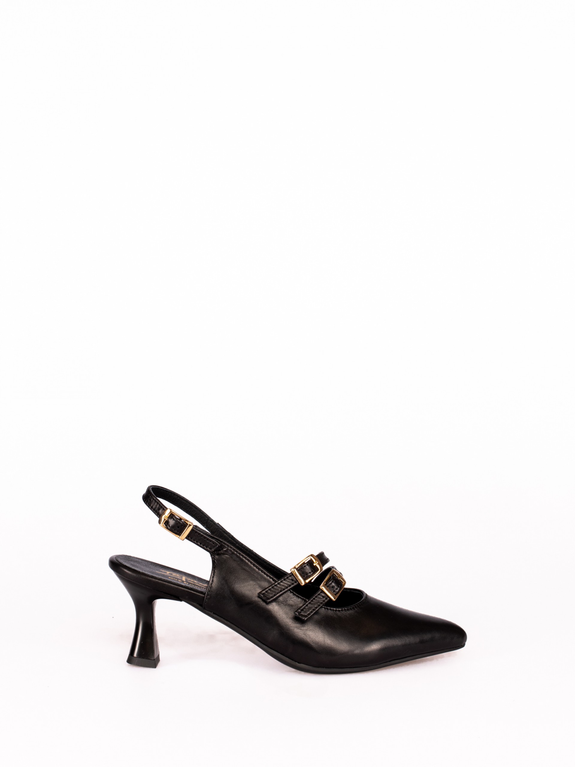 Mule with Leather Heel