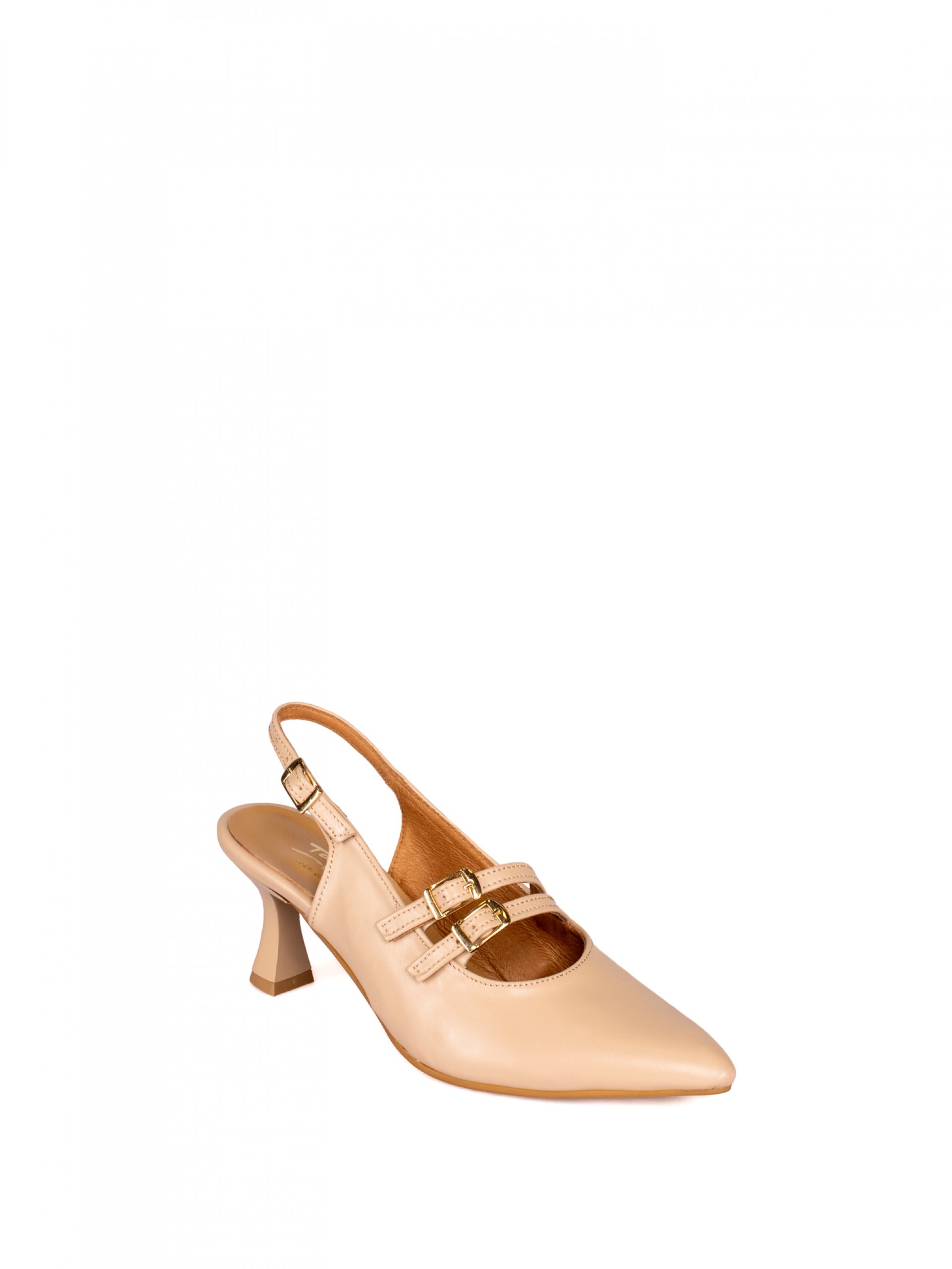 Mule with Leather Heel