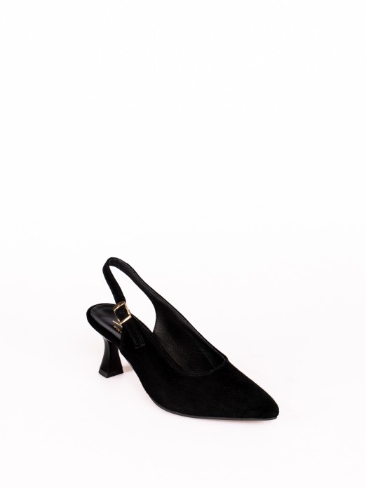 Mule with Suede Heels