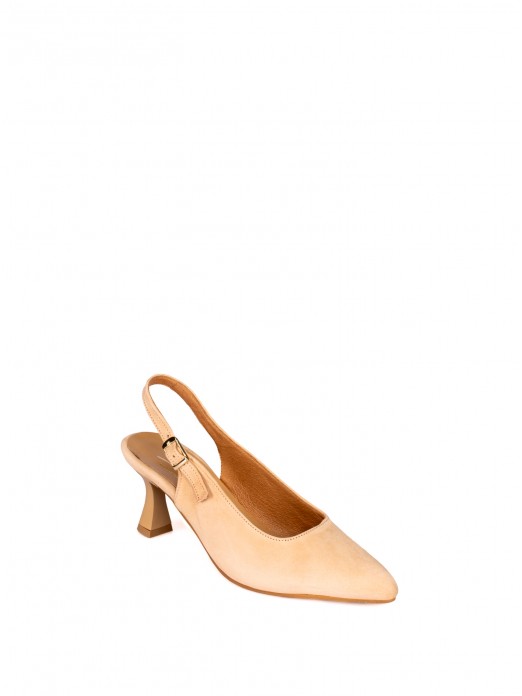 Mule with Suede Heels