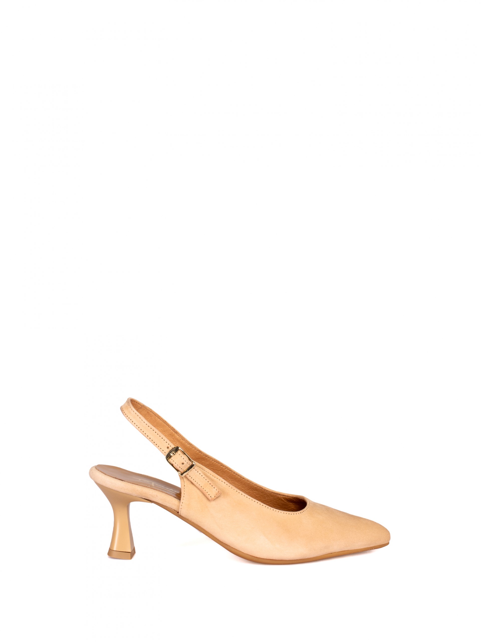 Mule with Suede Heels