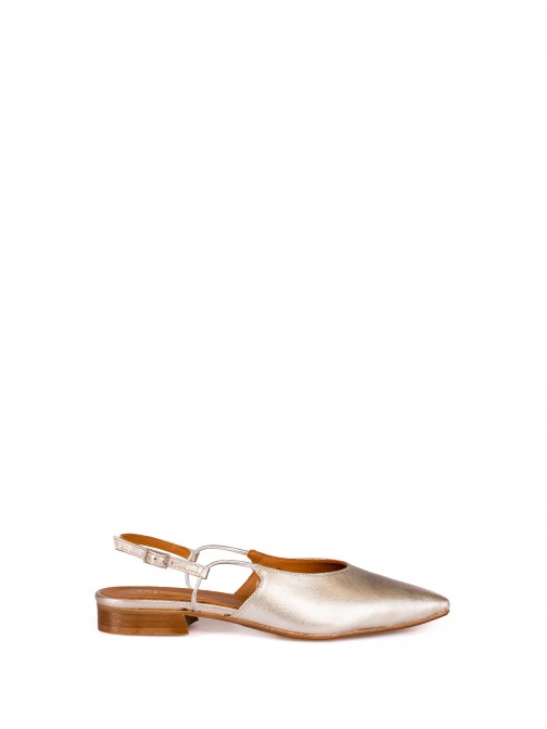 Laminated Leather Mule