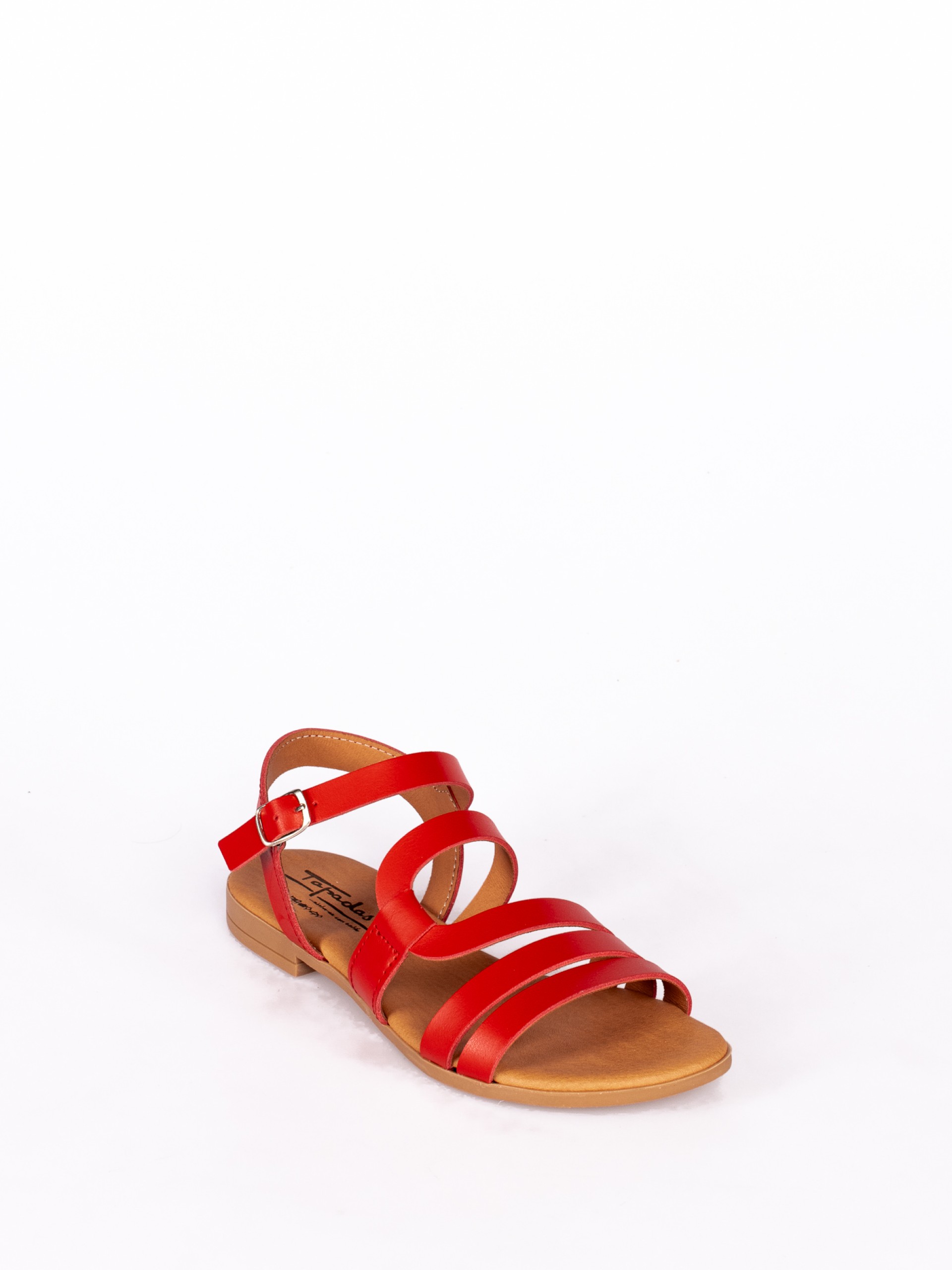 Sandália Múltiplas Tiras em Pele