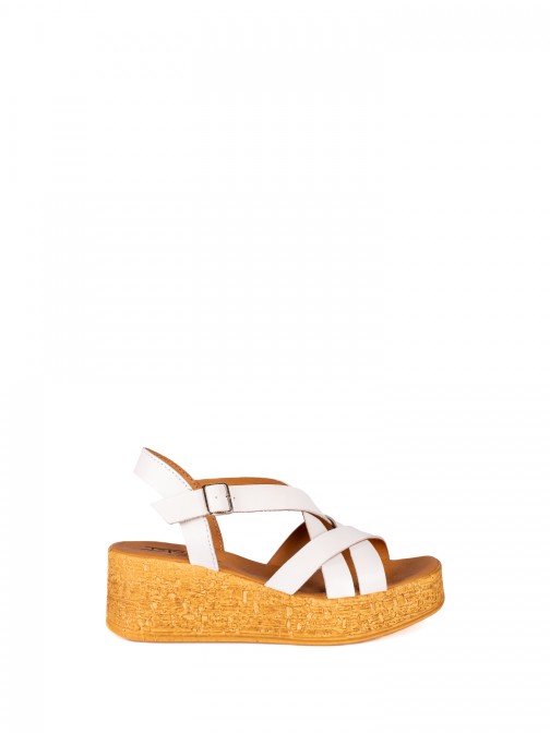 Wedge Sandal with Leather Straps Wedge Sandal with Leather Straps
