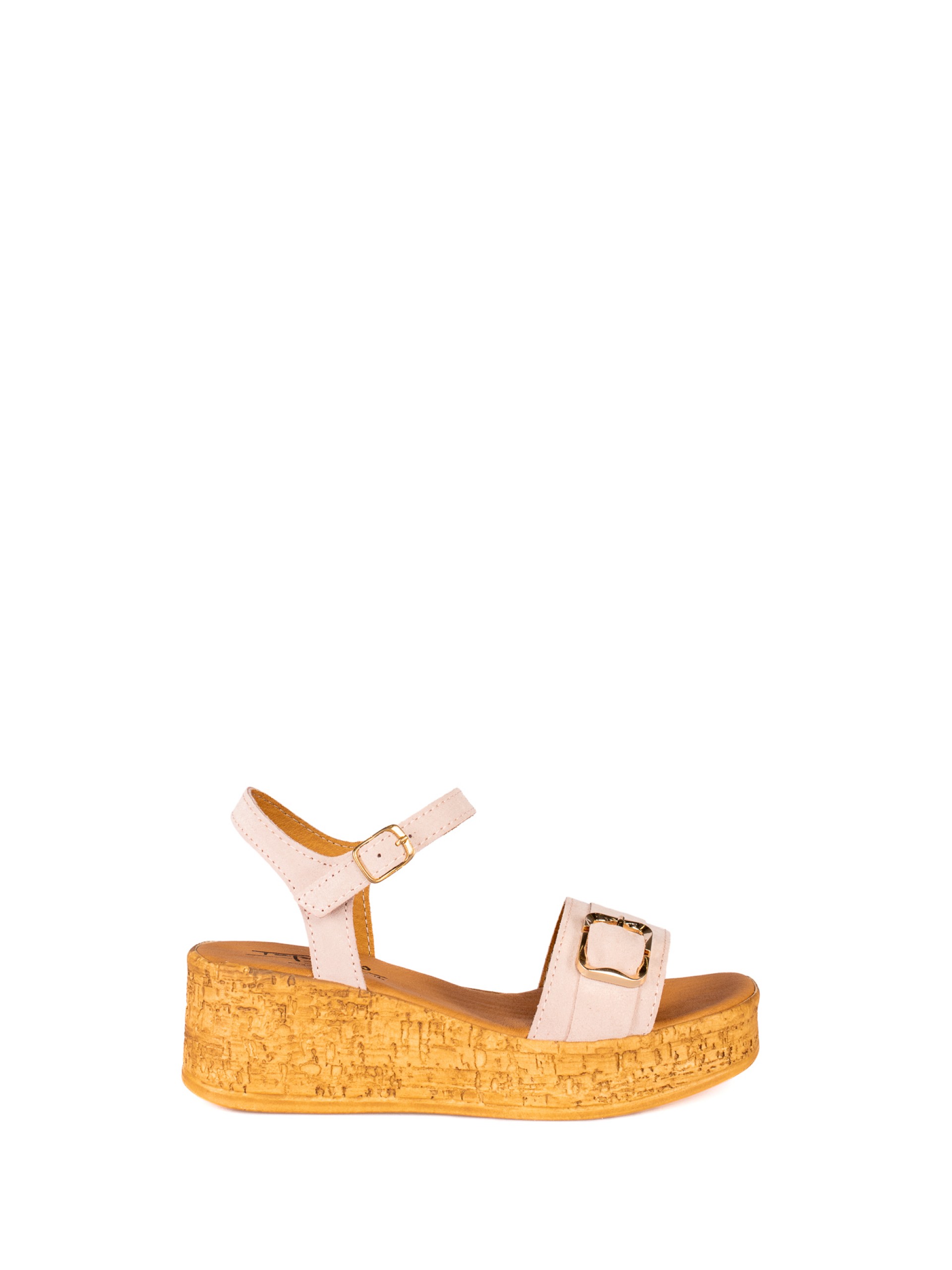 Sandália de Cunha em Camurça com Fivela