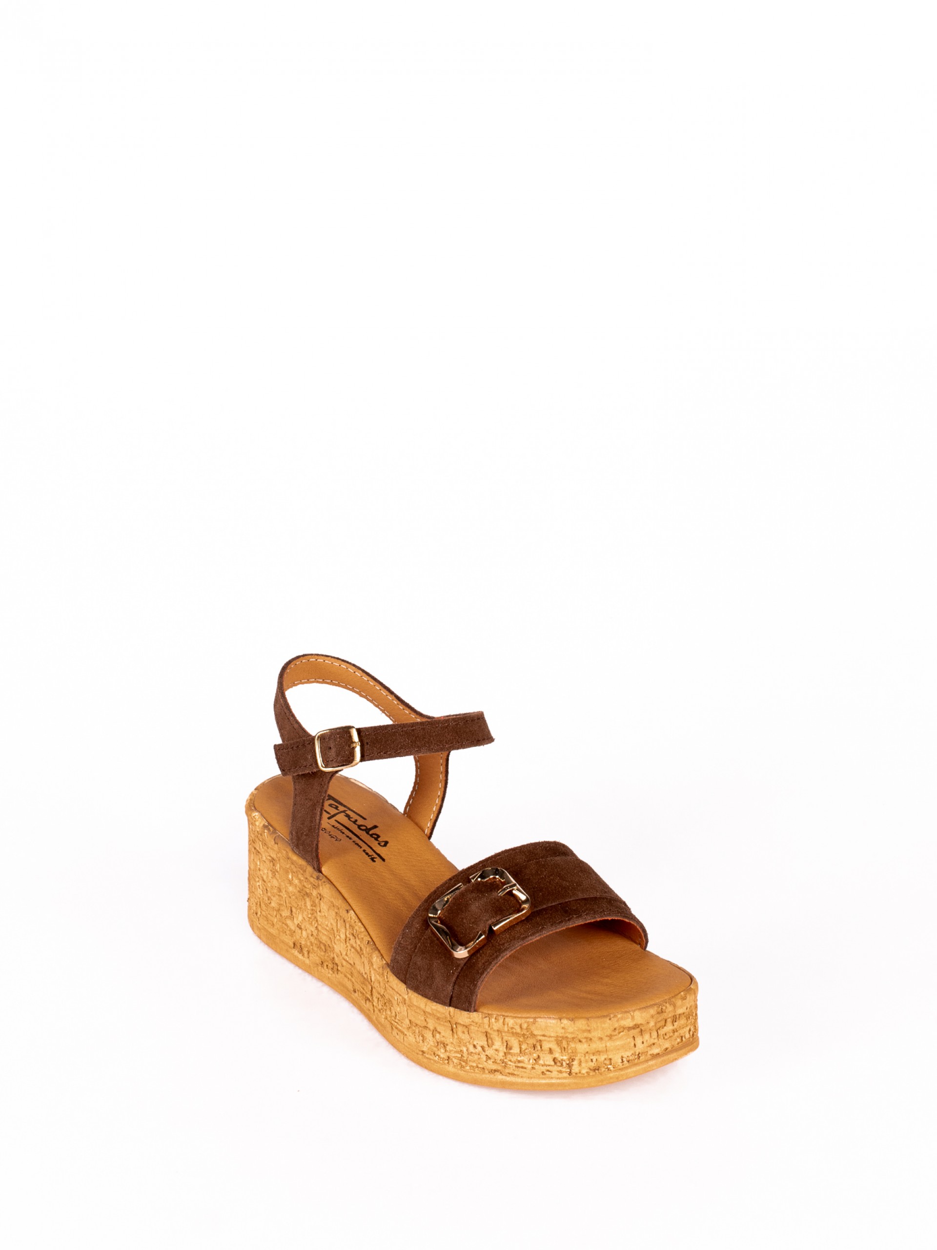 Sandália de Cunha em Camurça com Fivela