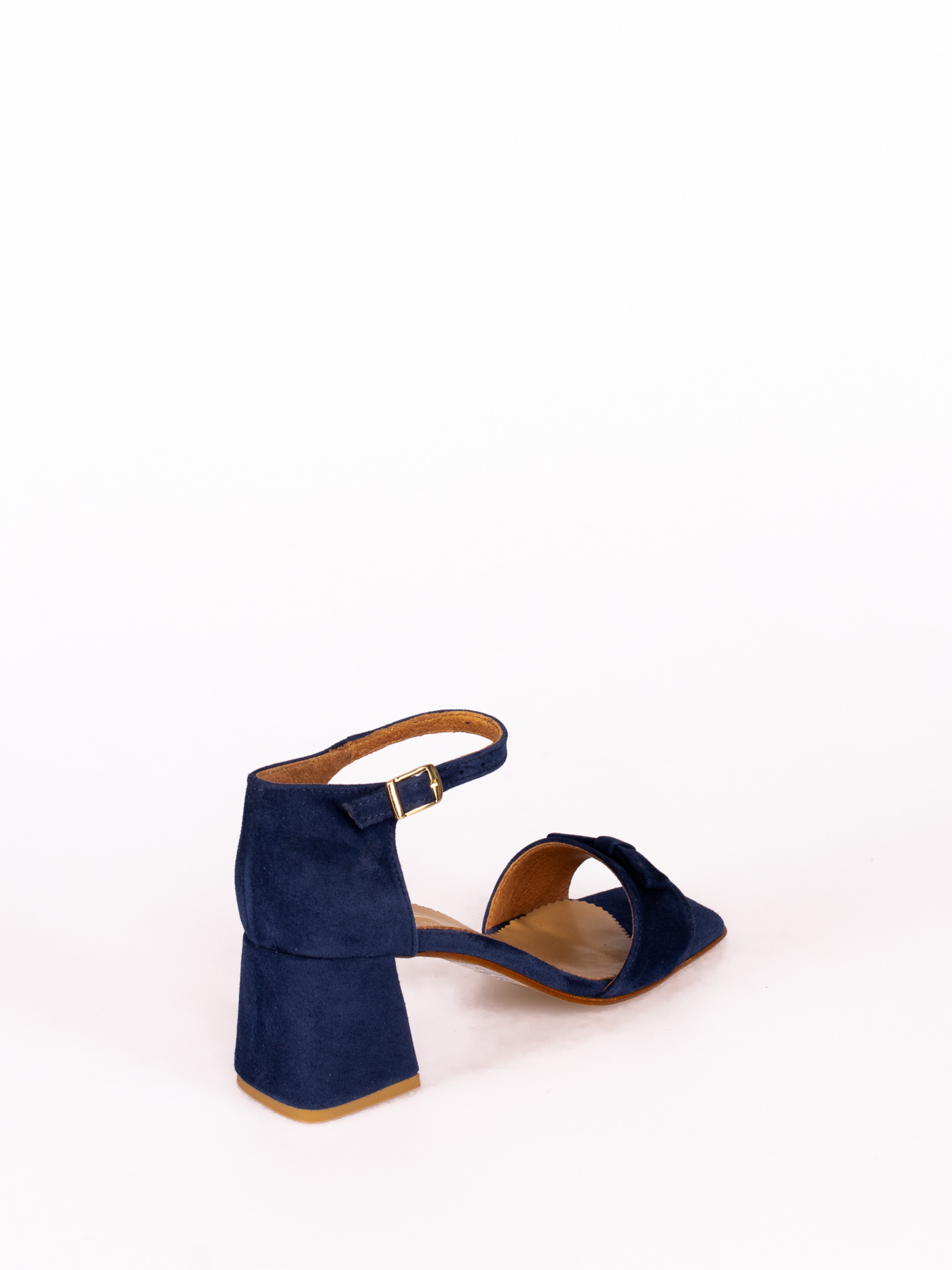 High Heel Sandal with Bow Detail in Suede