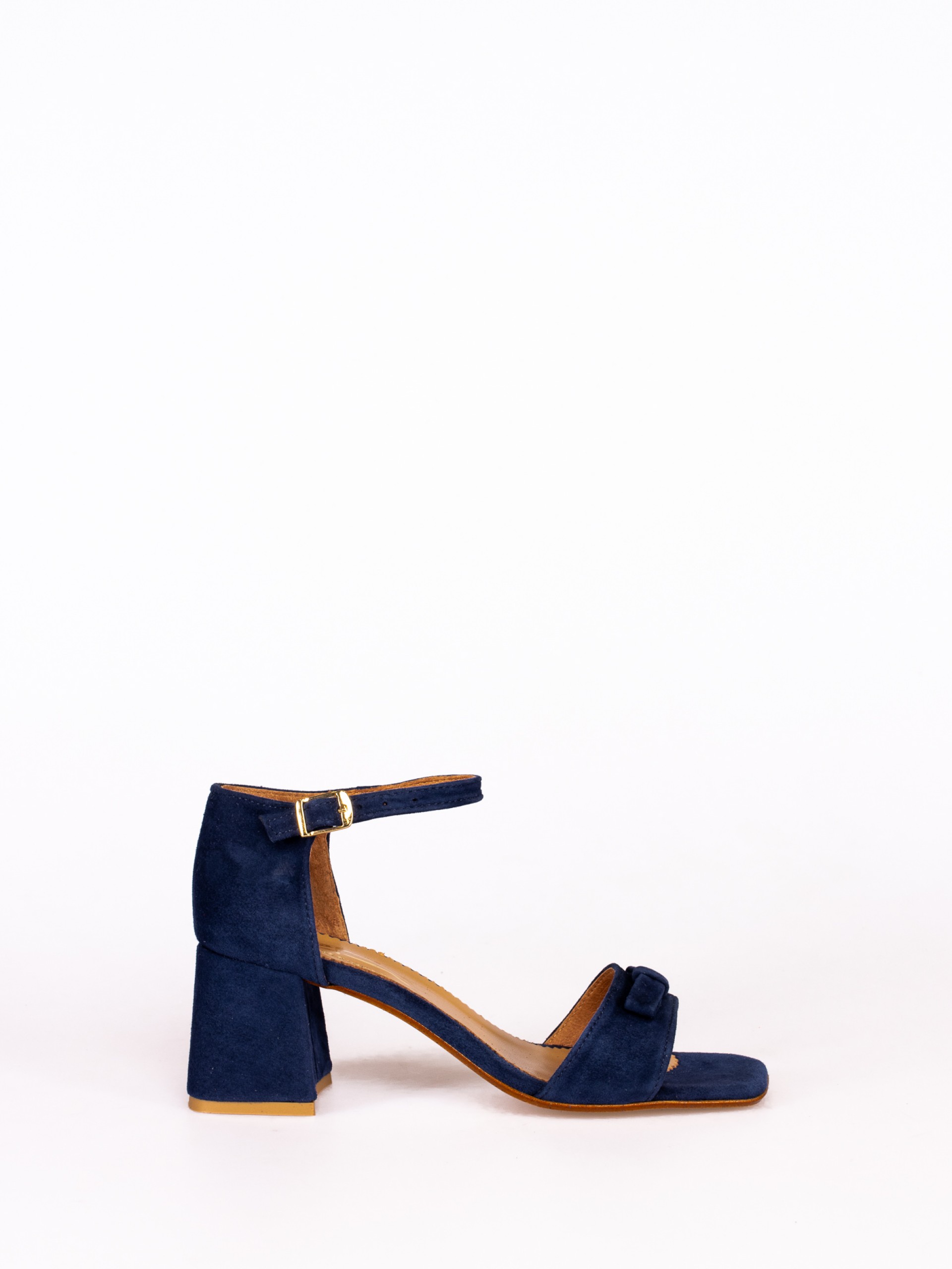 High Heel Sandal with Bow Detail in Suede