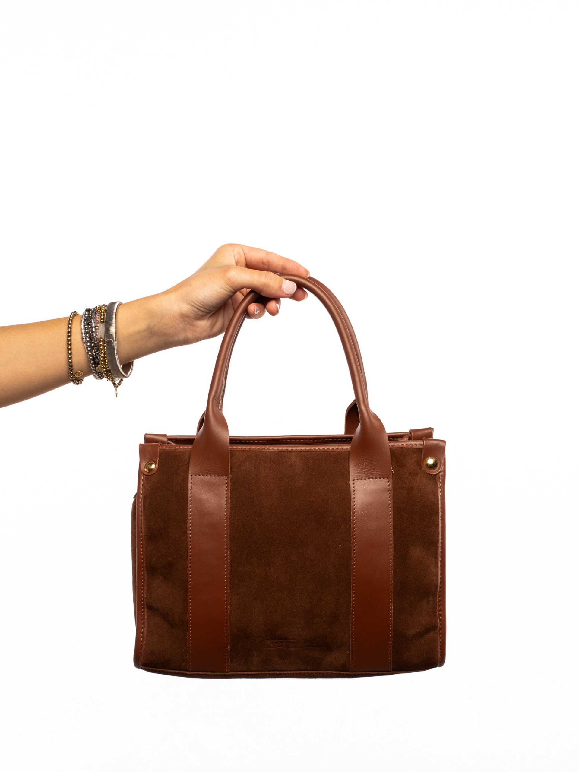 SUEDE HAND AND CROSSBODY BAG