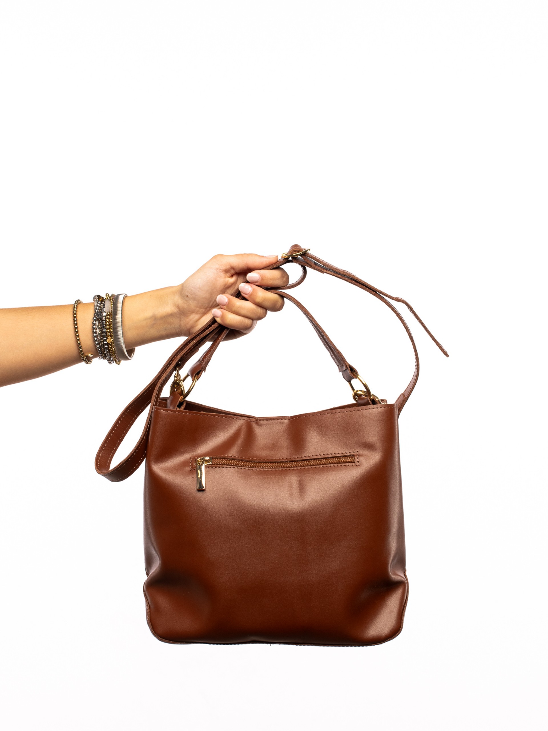 MALA MÃO E TIRACOLO EM PELE