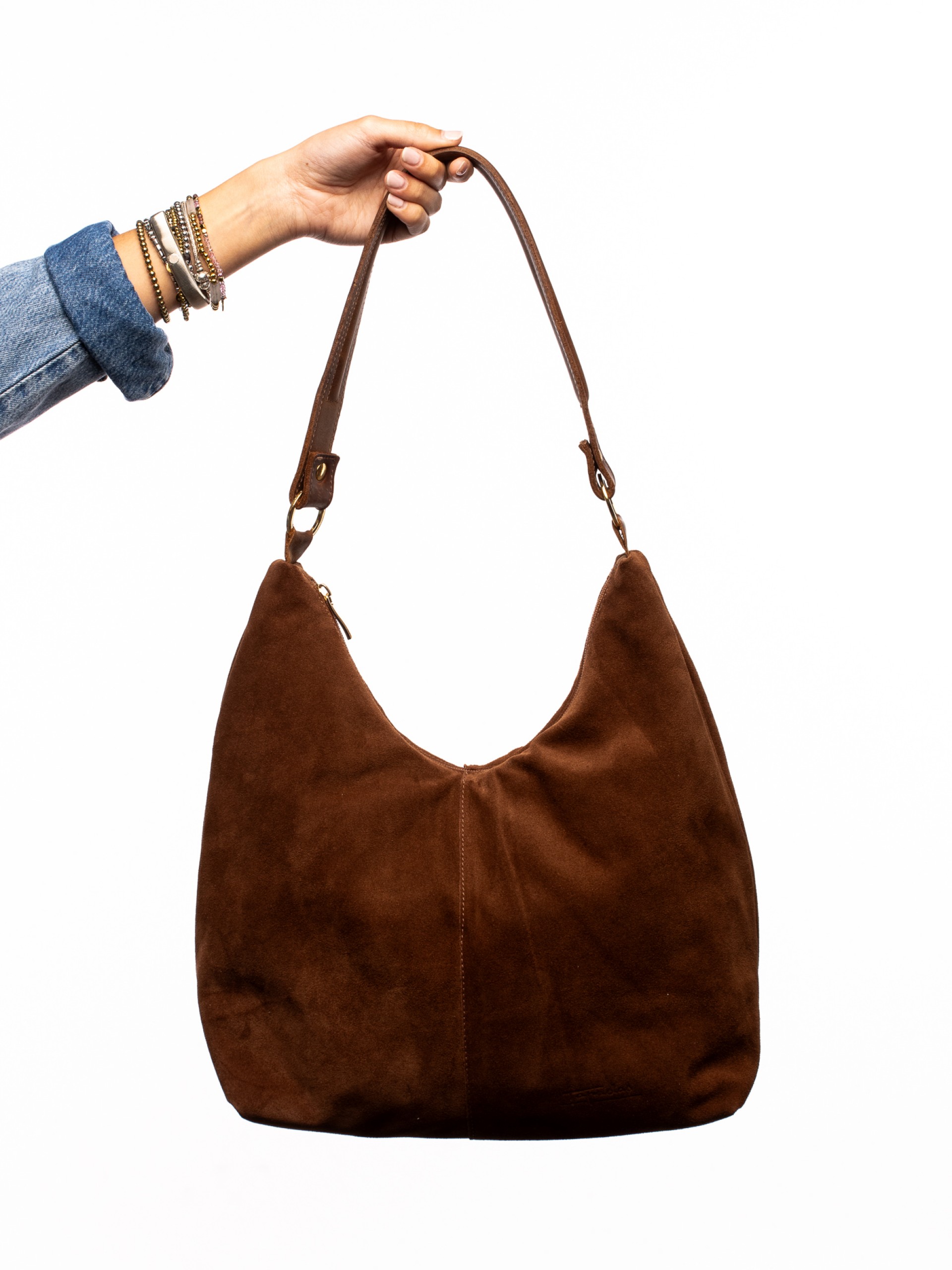 MALA DE OMBRO EM CAMURÇA