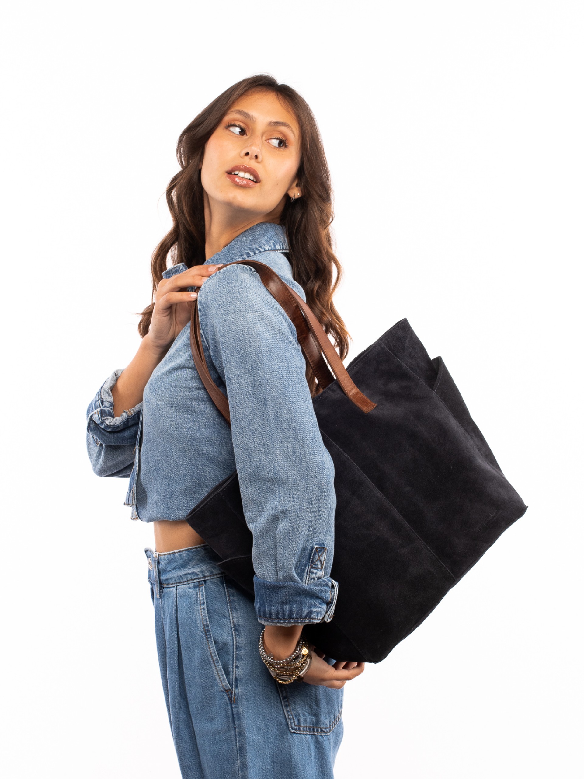 MALA TOTE EM CAMURÇA