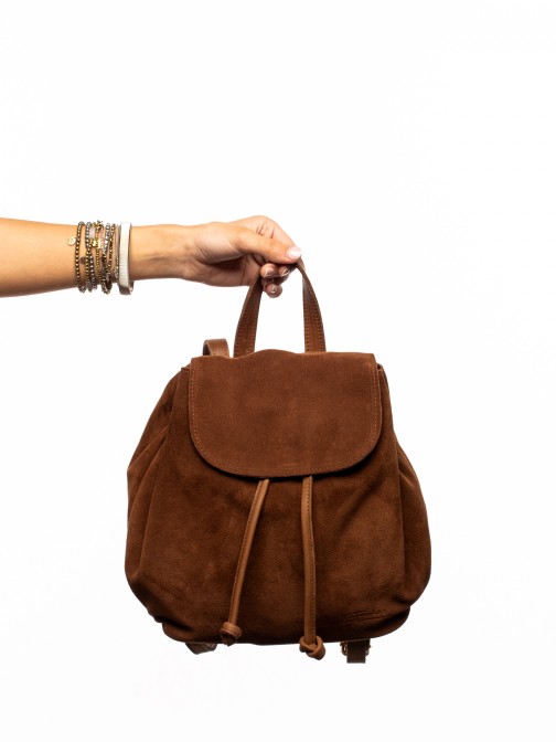 SMALL SUEDE BACKPACK