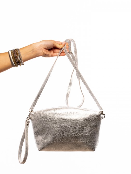 HANDBAG IN METALLIC LEATHER